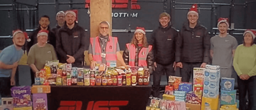 Rosebridge volunteering processing a donation at Ramsbottom Pantry